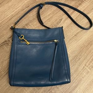 Fossil leather crossbody bag